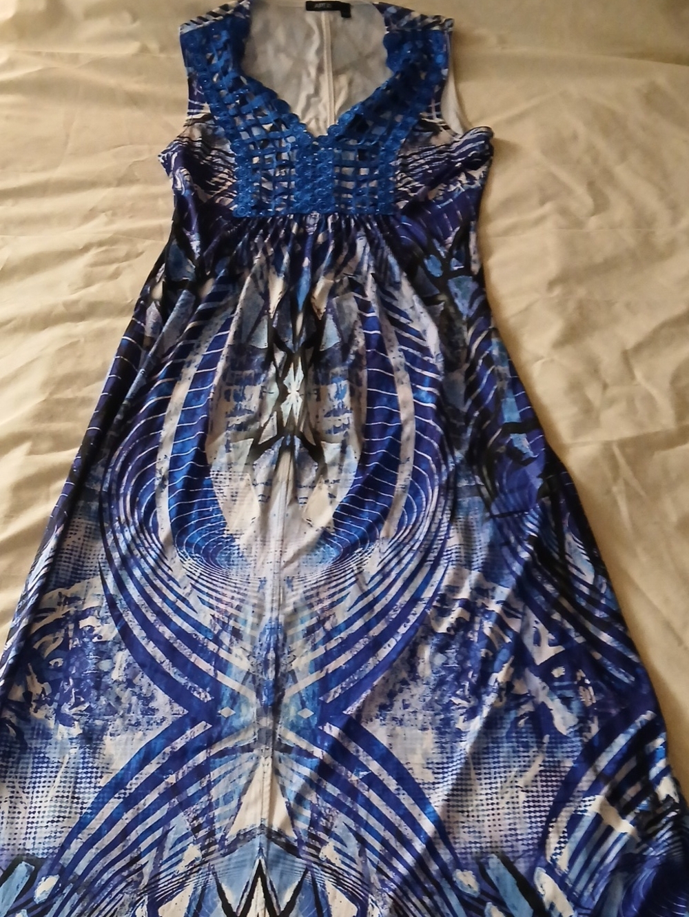 Apt.9 Blue Patterned Maxi Dress
